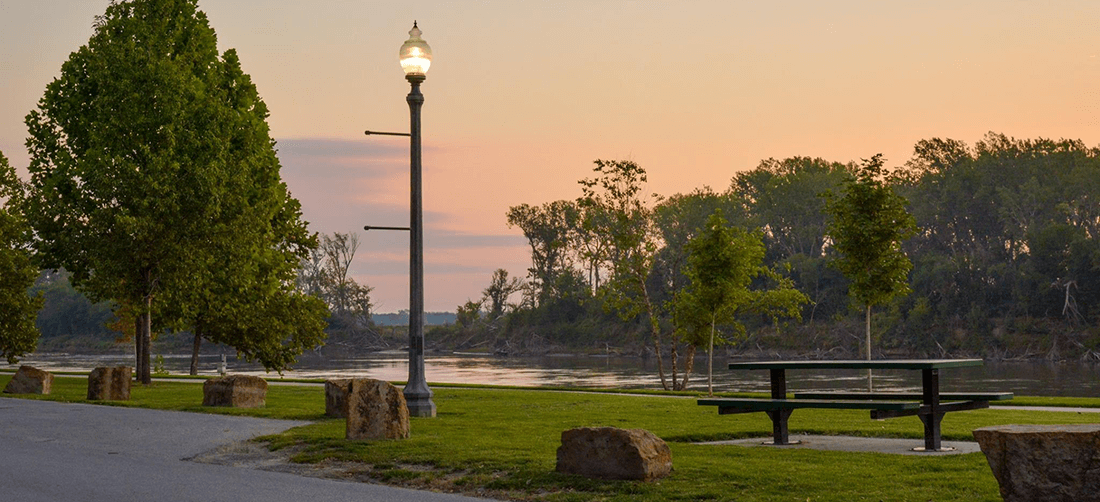 Missouri River view from Atchison, Kansas